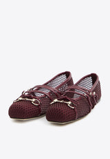 Gucci Horsebit Mesh Ballet Flats Red 835077-FAEQZ-6207