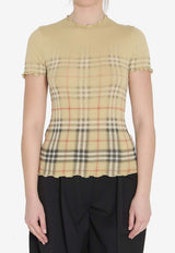 Burberry Gradient Checked Slim T-shirt Beige 8119042--B9368