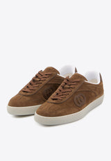 Gucci G75 Suede Low-Top Sneakers Brown 845147-AAFGP-2361