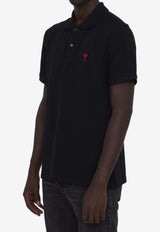 AMI PARIS Ami De Coeur Polo T-shirt Black BFUPL001-760-001