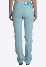 Chloé Logo Straight-Leg Jeans Turquoise CH26UDP11252--47D