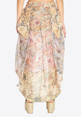 Zimmermann Rebellion Draped Midi Skirt Multicolor 7140SC261--SPLIFLO