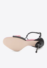 Roger Vivier Rose Vivier 100 Satin Sandals Black RVW79743730-UVM-89ID