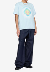 Casablanca Airbrush Smiley Print T-shirt Blue SP26JTS001--09