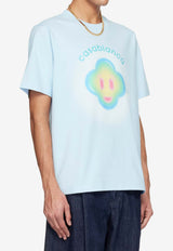 Casablanca Airbrush Smiley Print T-shirt Blue SP26JTS001--09