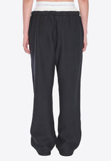 Alexander Wang Layered Straight Pants Black 4CC1244349--020A