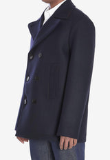 Gucci Double-Breasted Wool Coat Blue 814502-Z8BW4-4504