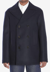 Gucci Double-Breasted Wool Coat Blue 814502-Z8BW4-4504
