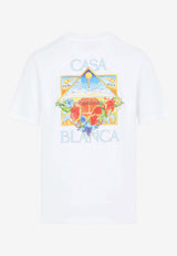 Casablanca Flower Court Icon Print T-shirt White SS26JTS001--13