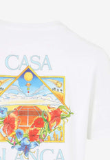 Casablanca Flower Court Icon Print T-shirt White SS26JTS001--13