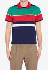 Versace Striped Polo T-shirt Multicolor 1024579-1A17890-6G870