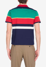 Versace Striped Polo T-shirt Multicolor 1024579-1A17890-6G870