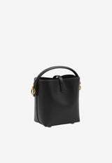 Saint Laurent Mini Le 37 Leather Bucket Bag Black 765870-2R20W-1000