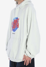 Balenciaga Planet Earth Hooded Sweatshirt White 803265-TRVD1-9012