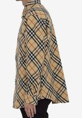 Burberry Checked Wool Shirt Beige 8091908--B9368