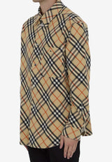 Burberry Checked Wool Shirt Beige 8091908--B9368