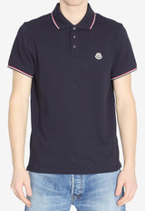 Moncler Logo Patch Cotton Pique Polo T-shirt Navy L10918A70300-84556-77X