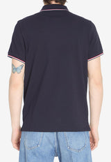 Moncler Logo Patch Cotton Pique Polo T-shirt Navy L10918A70300-84556-77X