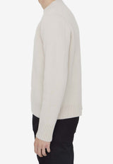 Lanvin Wool-Blend Crewneck Sweater White RM-PO0011-K400-A23--030
