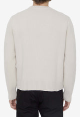 Lanvin Wool-Blend Crewneck Sweater White RM-PO0011-K400-A23--030
