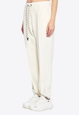 Moncler Grenoble Logo Embroidered Track Pants Ivory L10988H00002-89BC9-031
