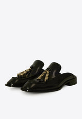 Loewe Edge Loafer Mules in Brushed Calfskin Black L814379X70--1100