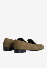The Row Adam Suede Loafers Brown F1801-L303-MCD