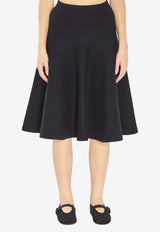 Alaïa A-line Knit Skirt Black AA9J2418K115B--995