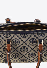 Tory Burch Petite T Monogram Jacquard Barrel Bag Navy 170417--405