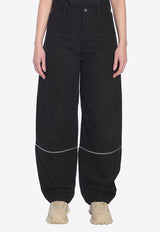 Moncler X Willow Smith Baggy Zipped Pants Black 2A0001-M5014-999