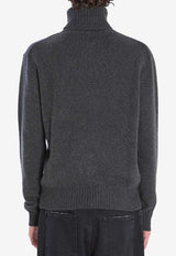 AMI PARIS Ami De Coeur High-Neck Sweater Gray HKS831-005-020