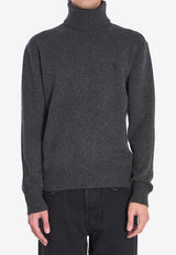 AMI PARIS Ami De Coeur High-Neck Sweater Gray HKS831-005-020