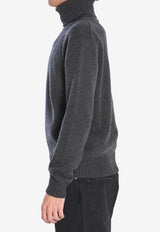 AMI PARIS Ami De Coeur High-Neck Sweater Gray HKS831-005-020