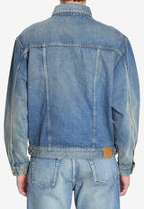 Saint Laurent Trucker Faded Denim Jacket Blue 859157-Y11CA-4939