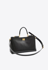 Dolce & Gabbana Vittoria Calf Leather Top Handle Bag Black BB7896-AZ000-80999