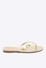 Roger Vivier Metallic Nappa Leather Thong Sandals Gold RVW81744970K-ACG-005