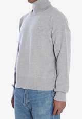 AMI PARIS Ami De Coeur High-Neck Sweater Gray UKS821-KN0071-050