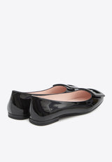 Roger Vivier U Look Patent Leather Ballet Flats Black RVW66834910-D1P-B999