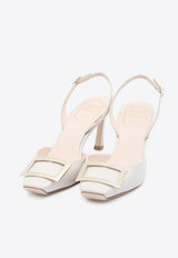 Roger Vivier Trompette 70 Slingback Pumps Gray RVW40037740-D1P-B017