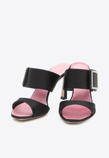 Roger Vivier Trompette 85 Satin Mules Black RVW45244410-RS0-B999