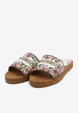 Dolce & Gabbana Floral Embroidered Slides Multicolor CE0148-A6483-8V135
