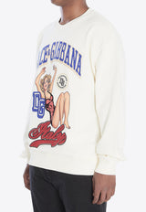 Dolce & Gabbana Graphic Print Sweatshirt Cream G9AHSZ-G7PHH-A4567