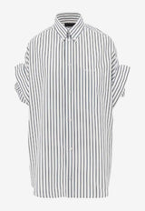 Balenciaga Striped Buttoned Shirt White 857833-TTM33-9086