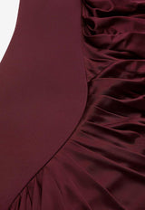 Versace Asymmetrical Evening Dress Bordeaux 1014127-1A00572-1RD90
