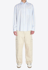 Jacquemus Camargue Oversized Striped Shirt Light Blue SHM00605A-W00691-3GT