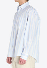 Jacquemus Camargue Oversized Striped Shirt Light Blue SHM00605A-W00691-3GT