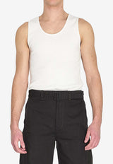 Lemaire Ribbed Tank Top Cream TS0006-LJ1030-WH086
