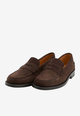 Tod's Suede Stitched Loafers Brown XXM48L00640-RE0-S800