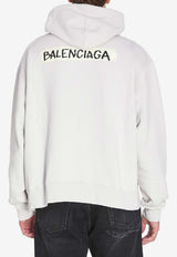 Balenciaga Masking Tape Zip-Up Hooded Sweatshirt White 850338-TTVL7-9012