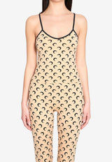 Marine Serre Moon Printed Jersey Tank Top Nude WTO508AC-JER0001-TA10